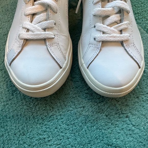 Veja EXCELLENT Esplar bright white leather stitched logo low top sneaker -5 - Picture 13 of 16